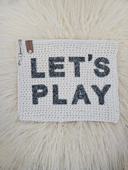 Handmade crochet zipper pouch for women