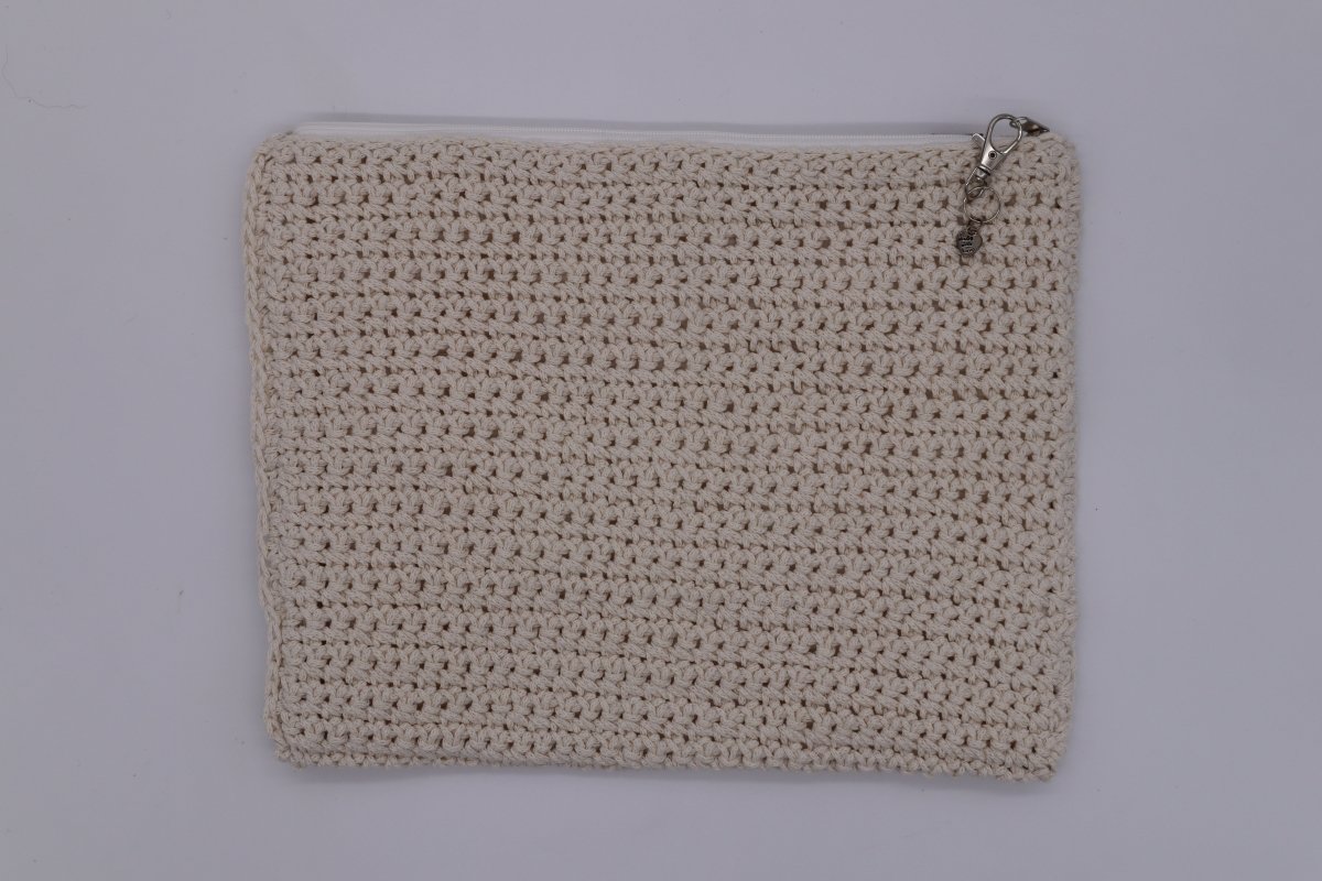 Handmade crochet zipper pouch for women