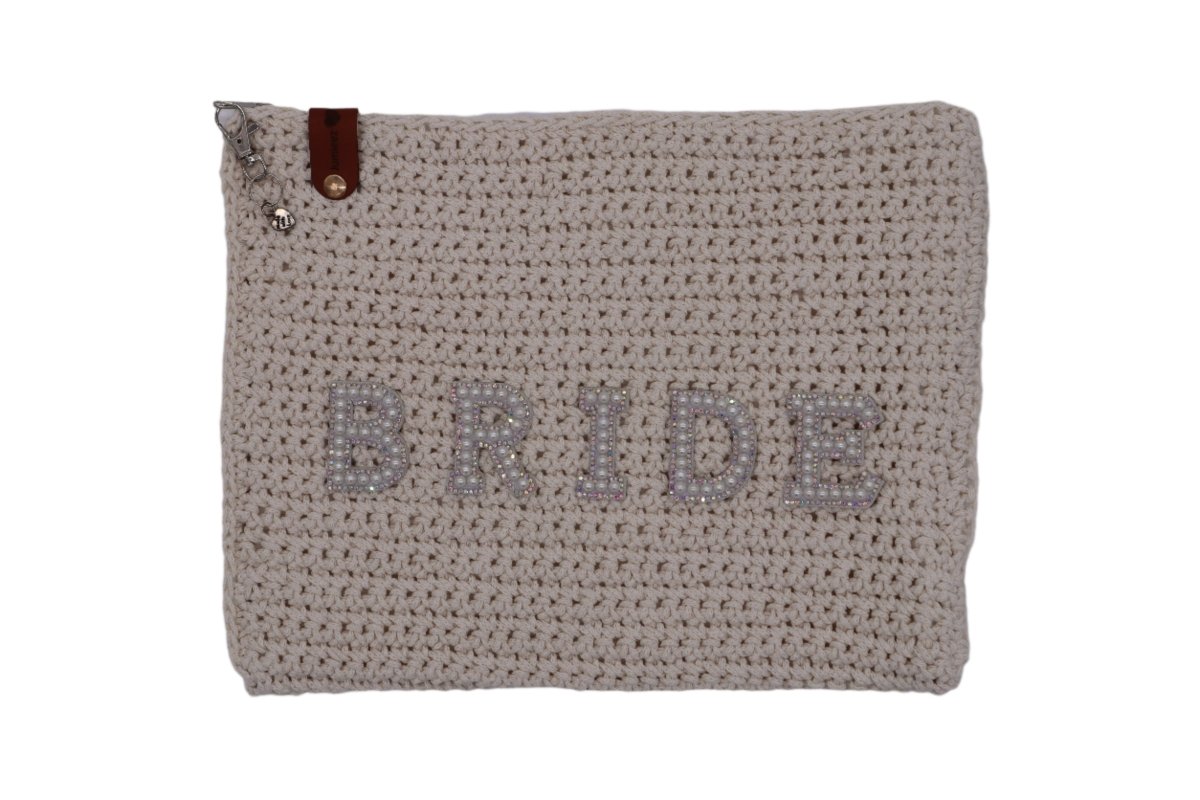 Handmade crochet zipper pouch for women