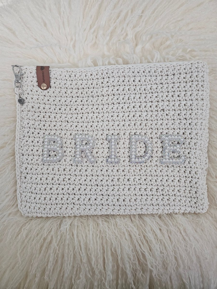 Handmade crochet zipper pouch for women