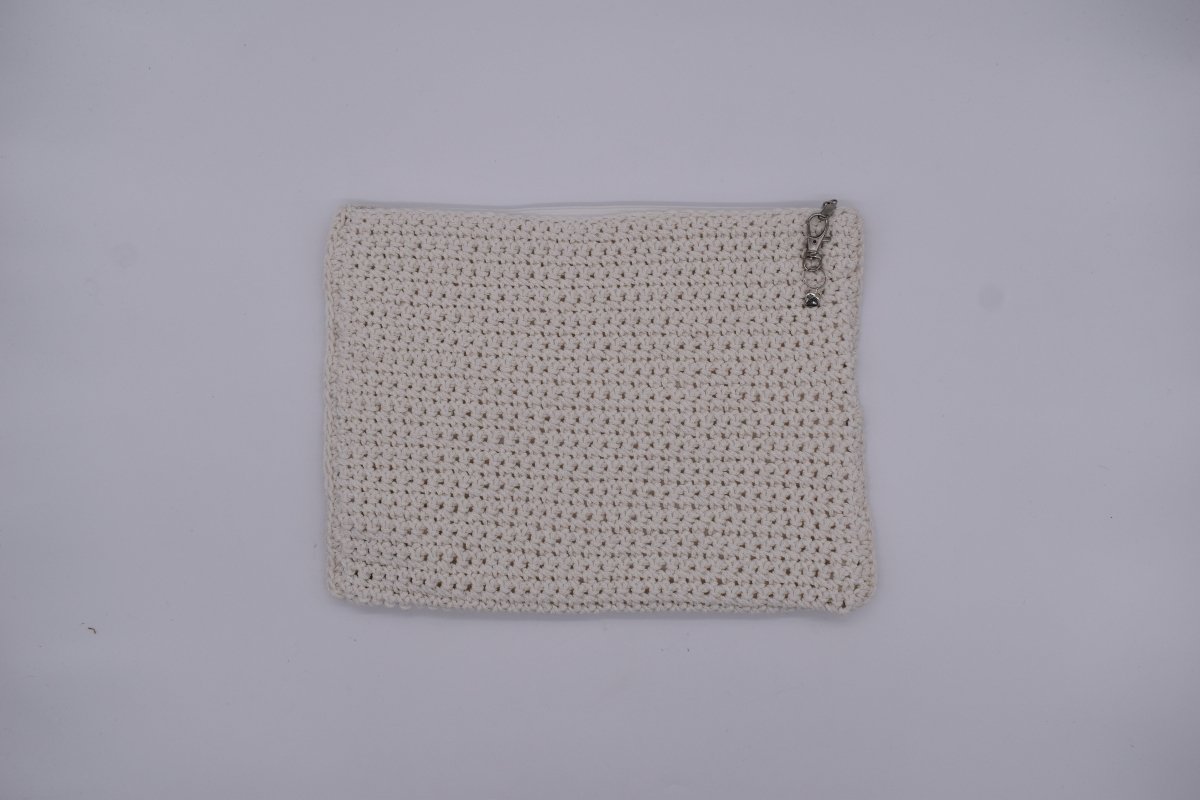 Handmade crochet zipper pouch for women