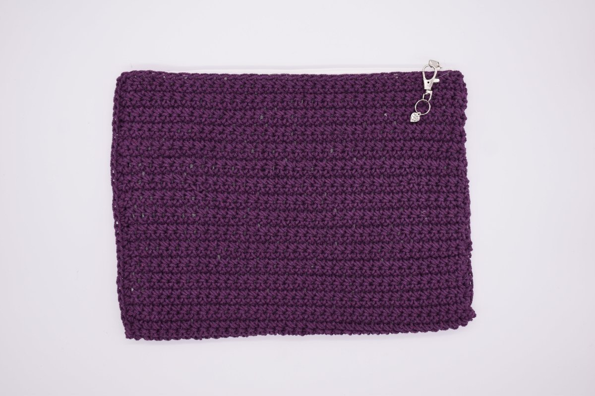 Handmade crochet zipper pouch for women