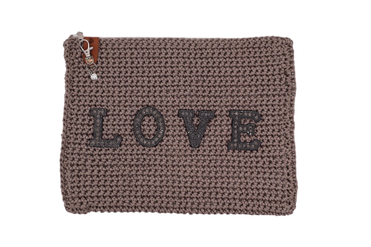 Handmade crochet zipper pouch for women