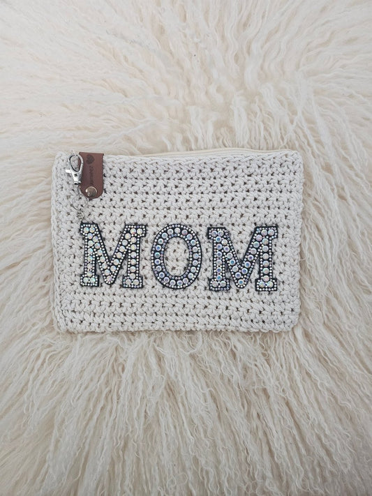 Handmade crochet zipper pouch for women