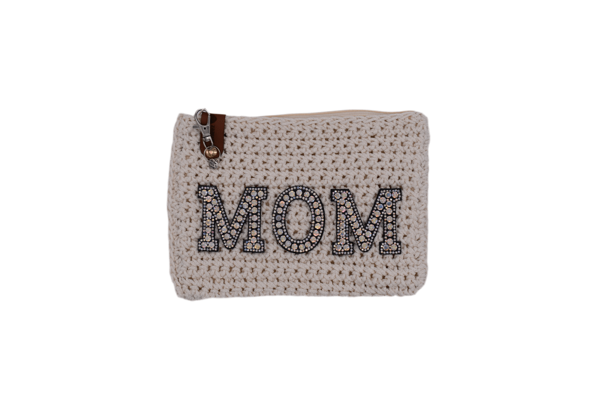 Handmade crochet zipper pouch for women