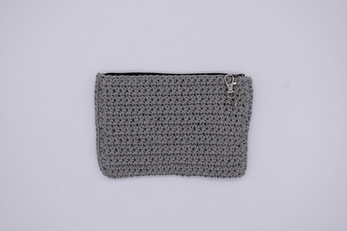 Handmade crochet zipper pouch for women