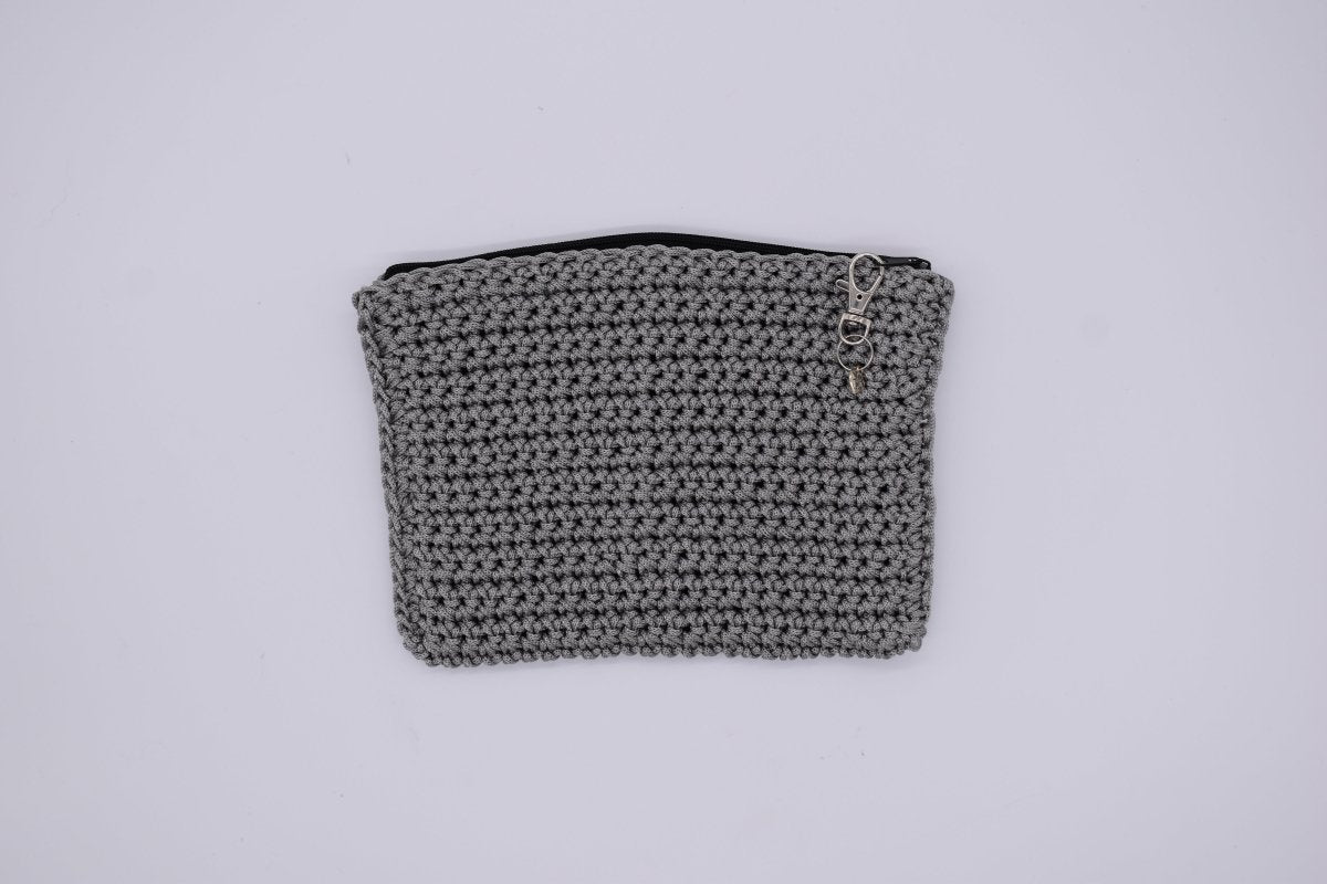 Handmade crochet zipper pouch for women