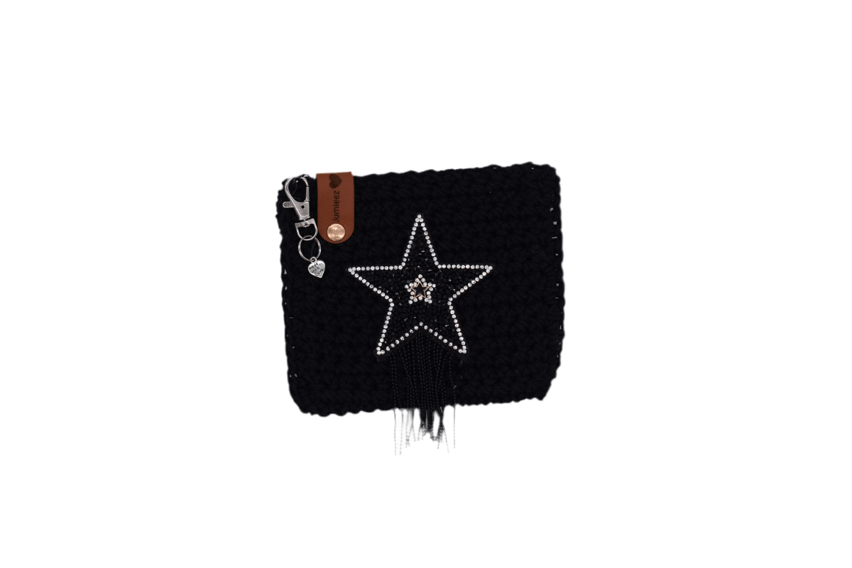 Handmade crochet zipper pouch for women