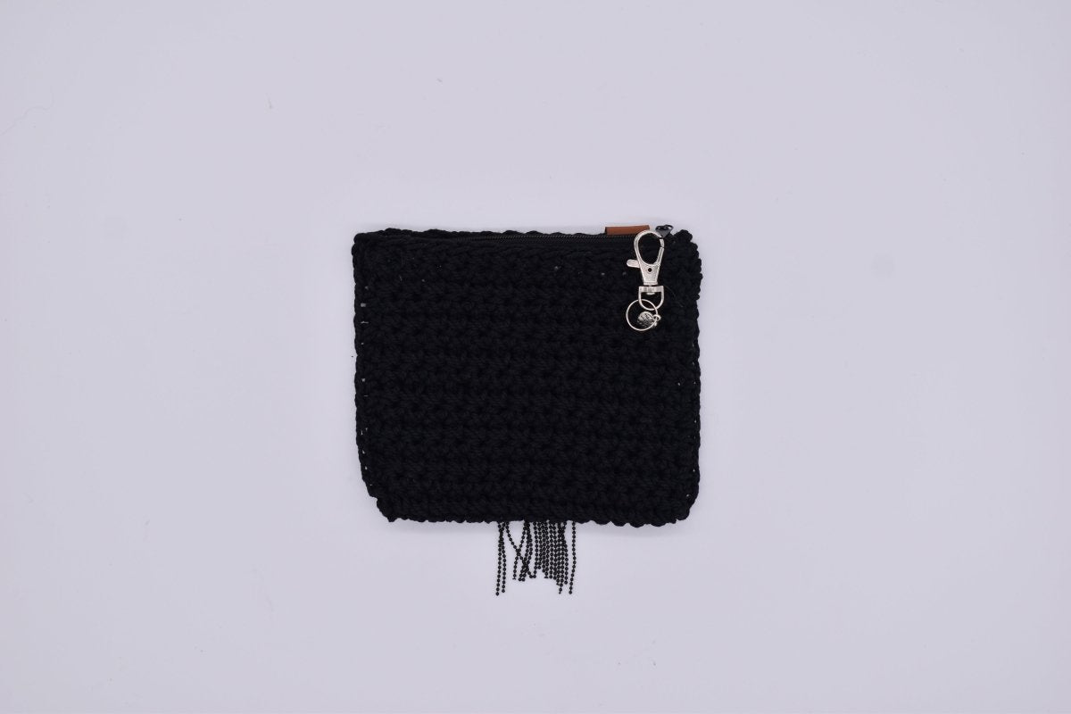 Handmade crochet zipper pouch for women