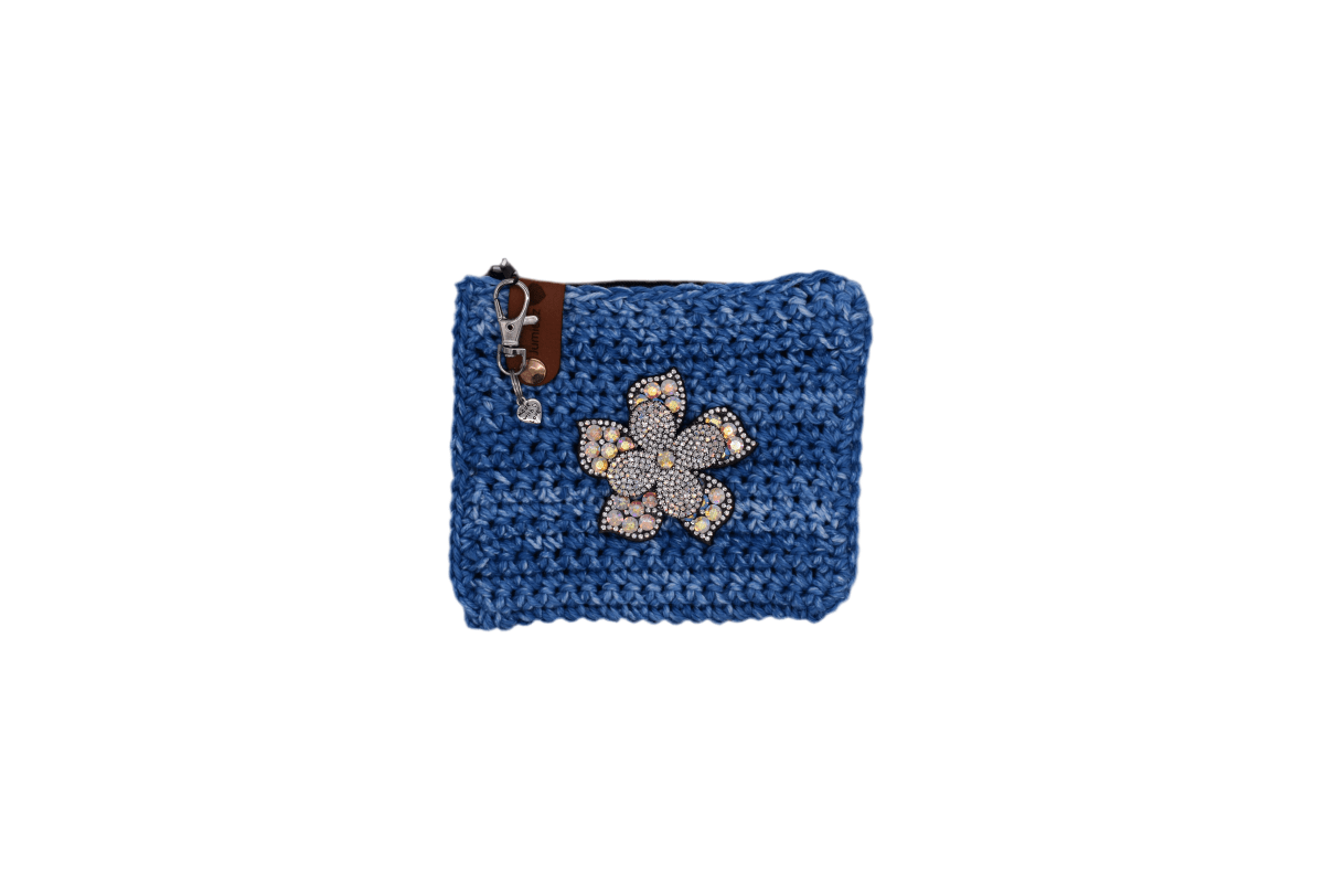Handmade crochet zipper pouch for women