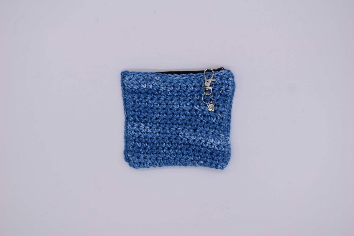Handmade crochet zipper pouch for women
