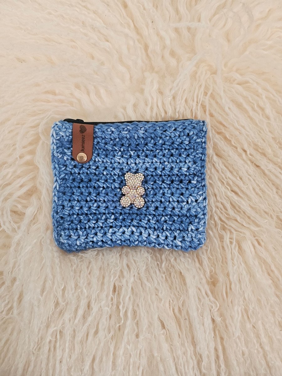 Handmade crochet zipper pouch for women