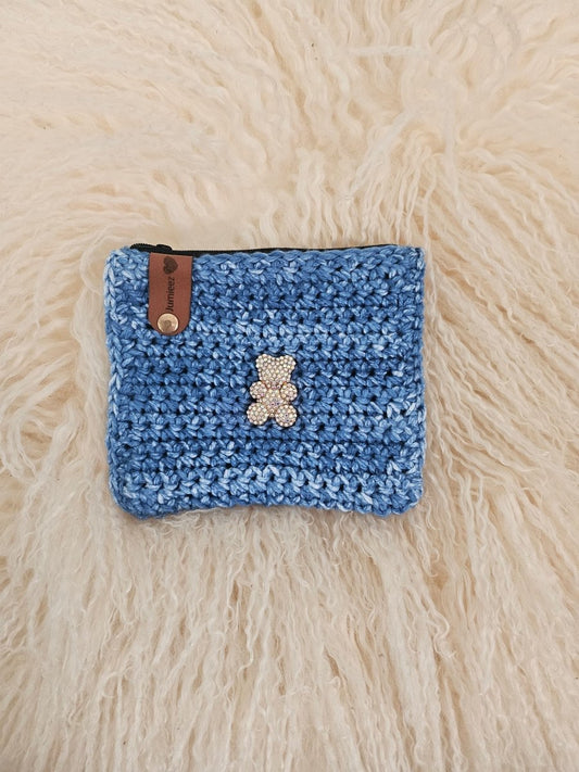 Handmade crochet zipper pouch for women