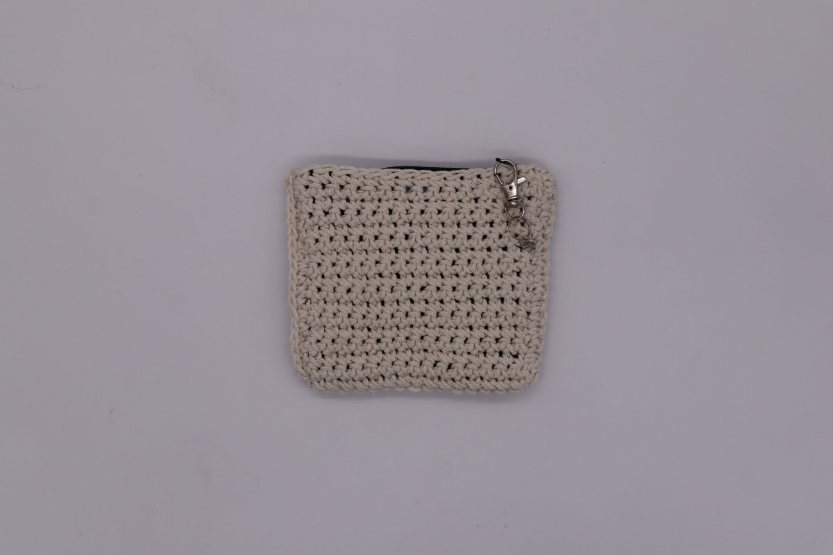 Handmade crochet zipper pouch for women