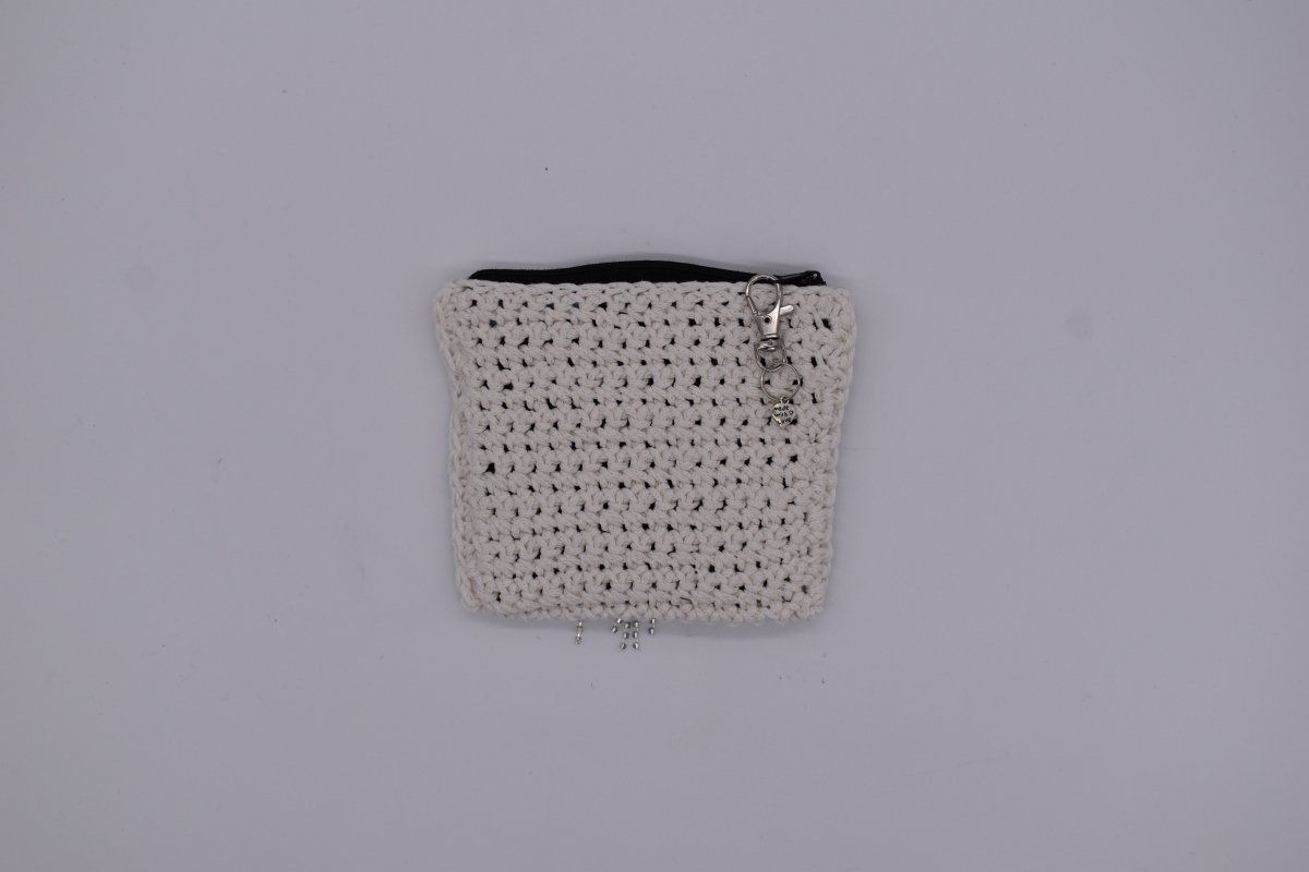 Handmade crochet zipper pouch for women