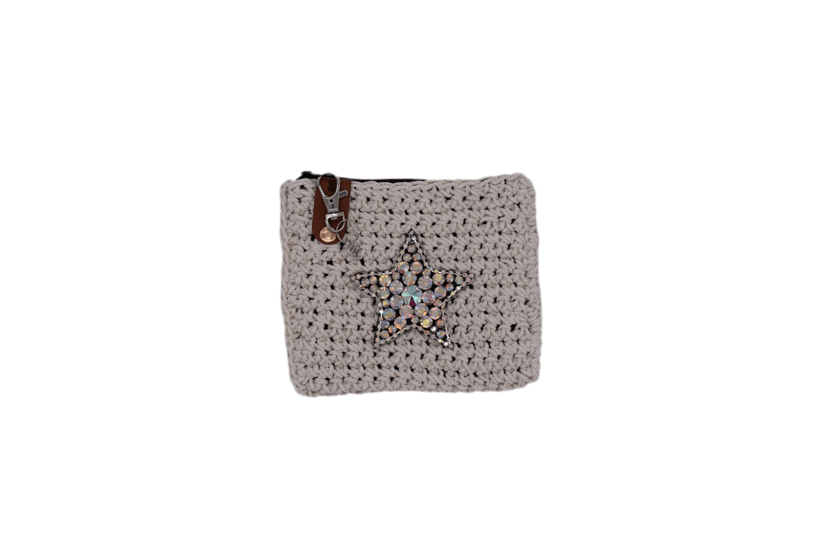 Handmade crochet zipper pouch for women