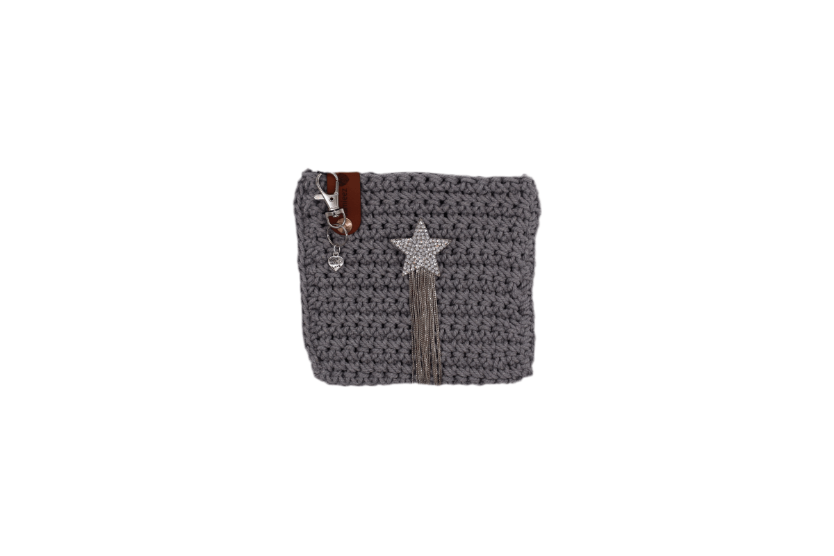 Handmade crochet zipper pouch for women