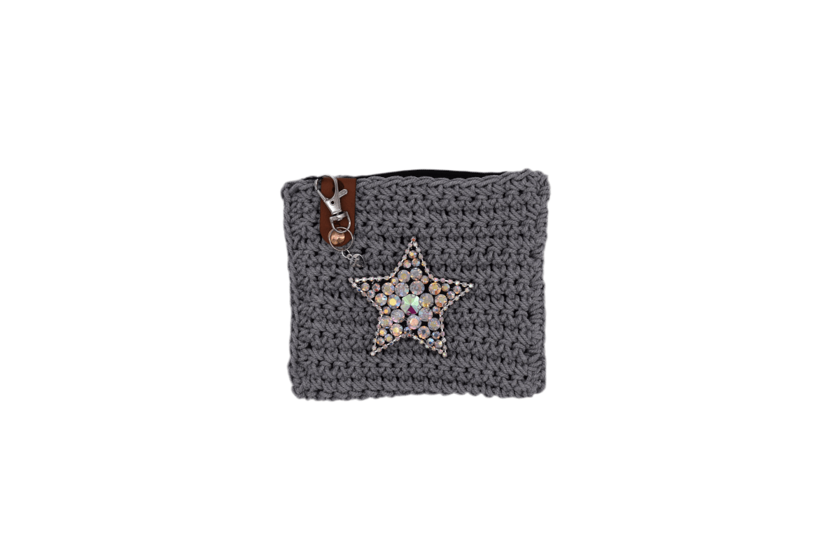 Handmade crochet zipper pouch for women