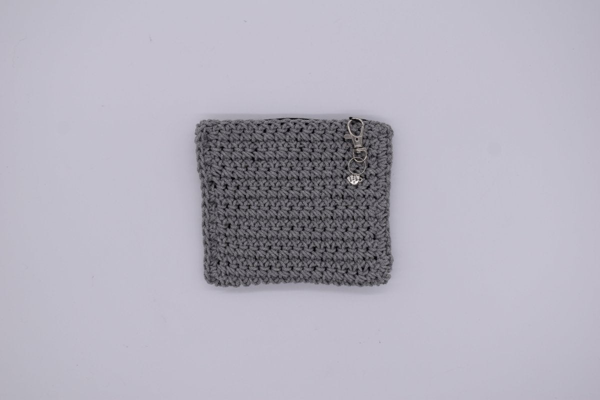 Handmade crochet zipper pouch for women