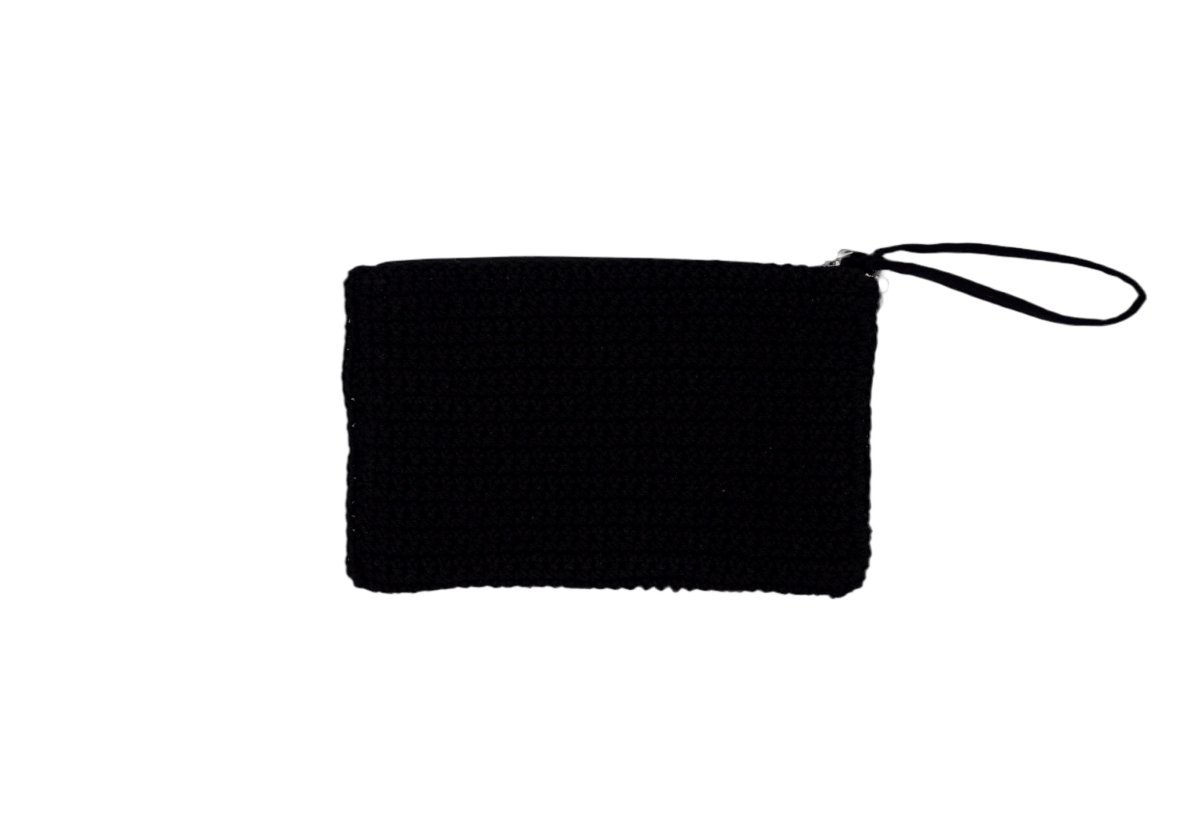Handmade crochet zipper pouch for women