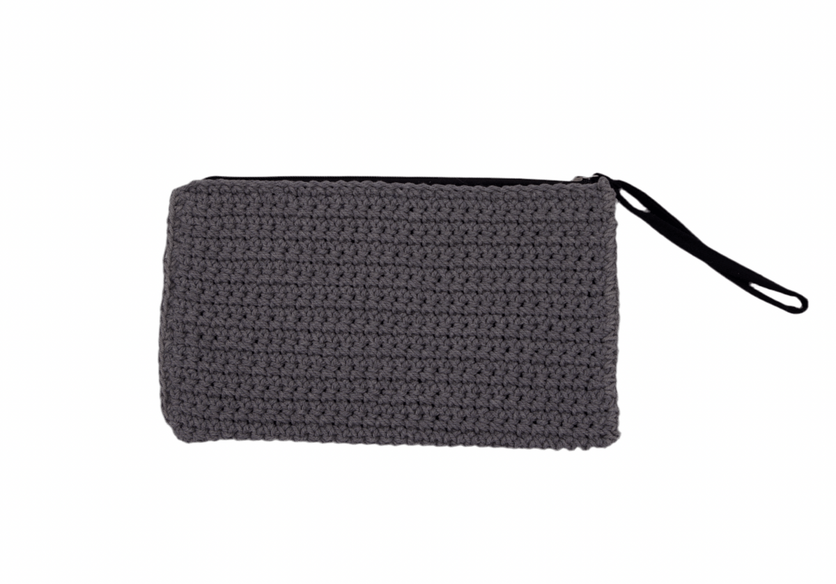 Handmade crochet zipper pouch for women