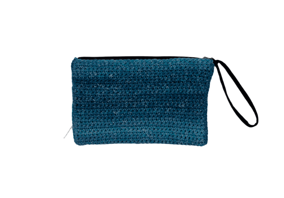Handmade crochet zipper pouch for women