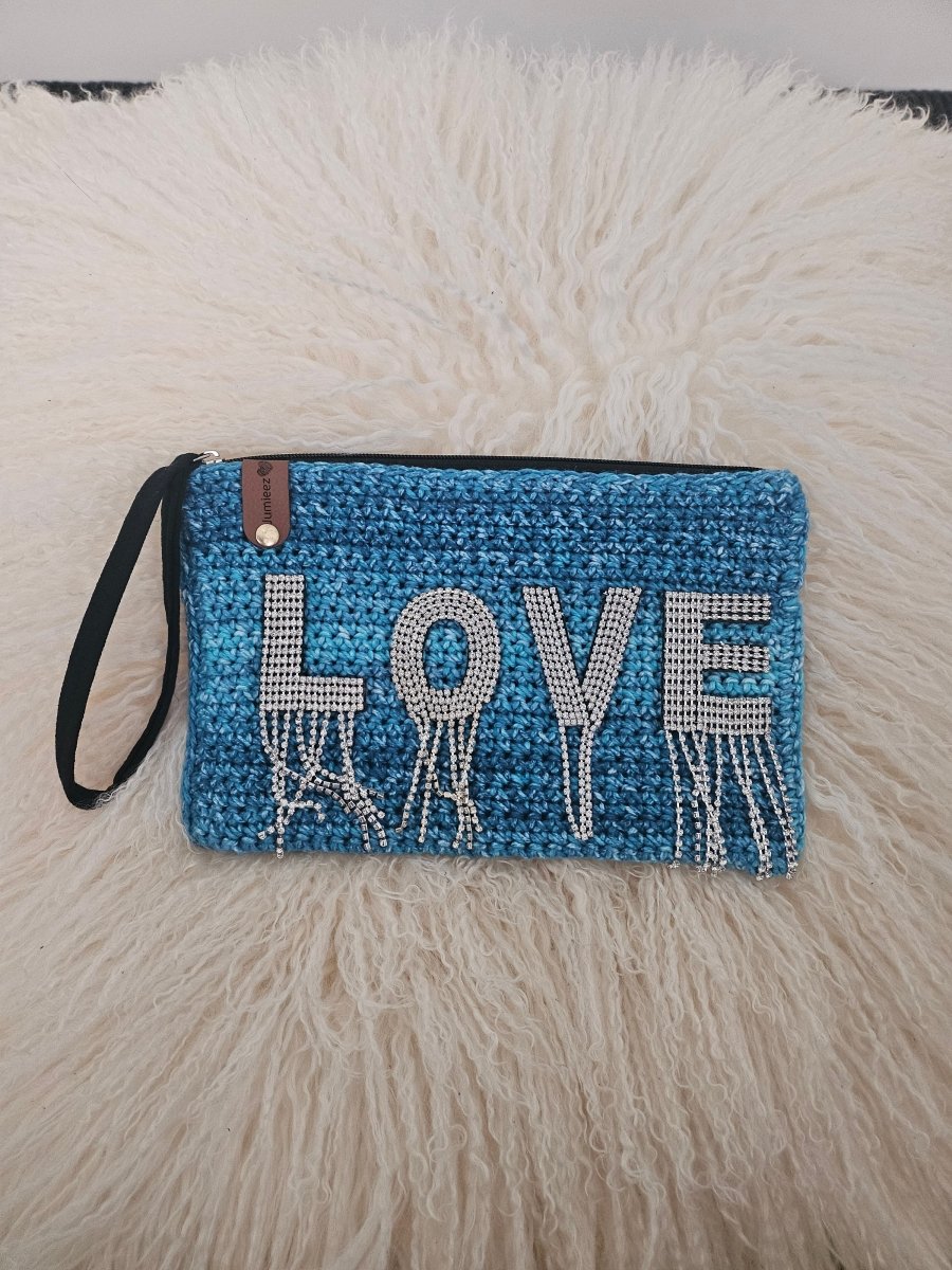 Handmade crochet zipper pouch for women